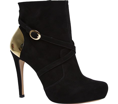 Ankle Boots with Gold Inset