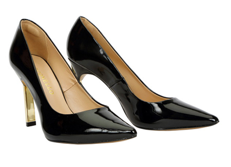 Leather Court Shoes with Pointy Toe