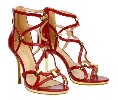 High ankle leather sandals