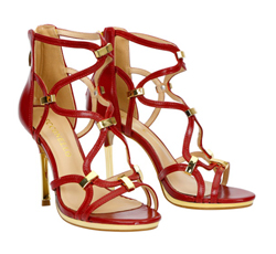 High ankle leather sandals